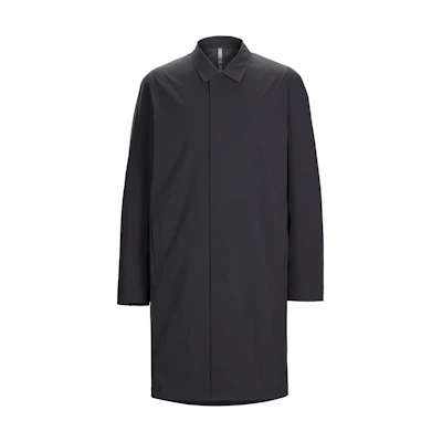 Arcteryx Veilance Incenter Coat Black Mid-Length Trench Coat SS24. X000007721