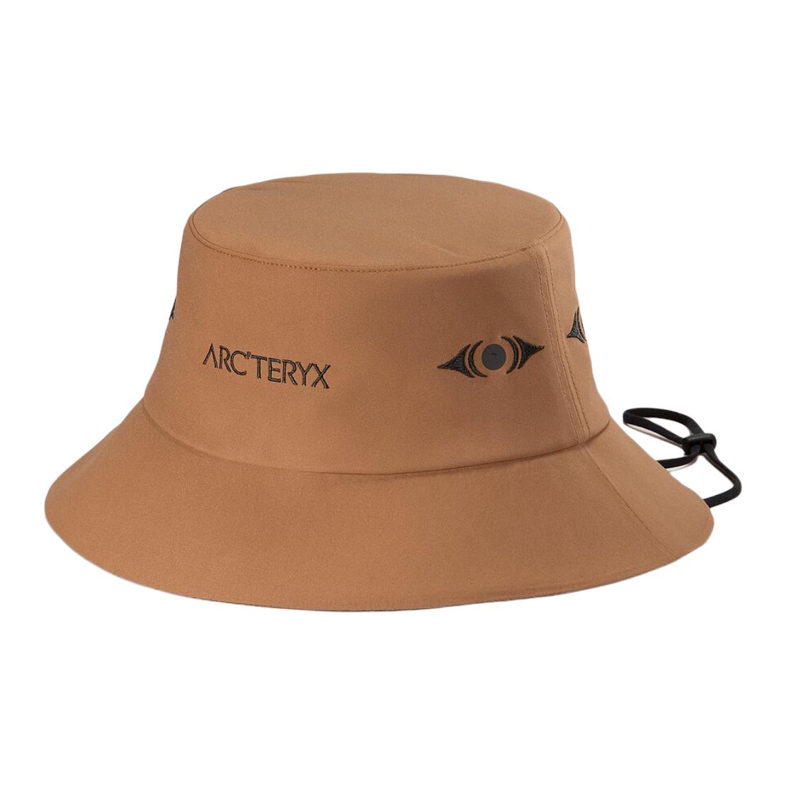 Arcteryx Walk Gently Series Letter Decor Bucket Hat Unisex Khaki Polyester. X000007818