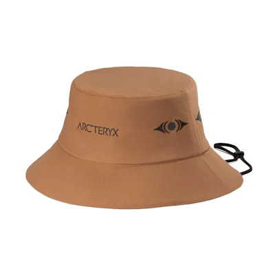 Arcteryx Walk Gently Series Letter Decor Bucket Hat Unisex Khaki Polyester. X000007818