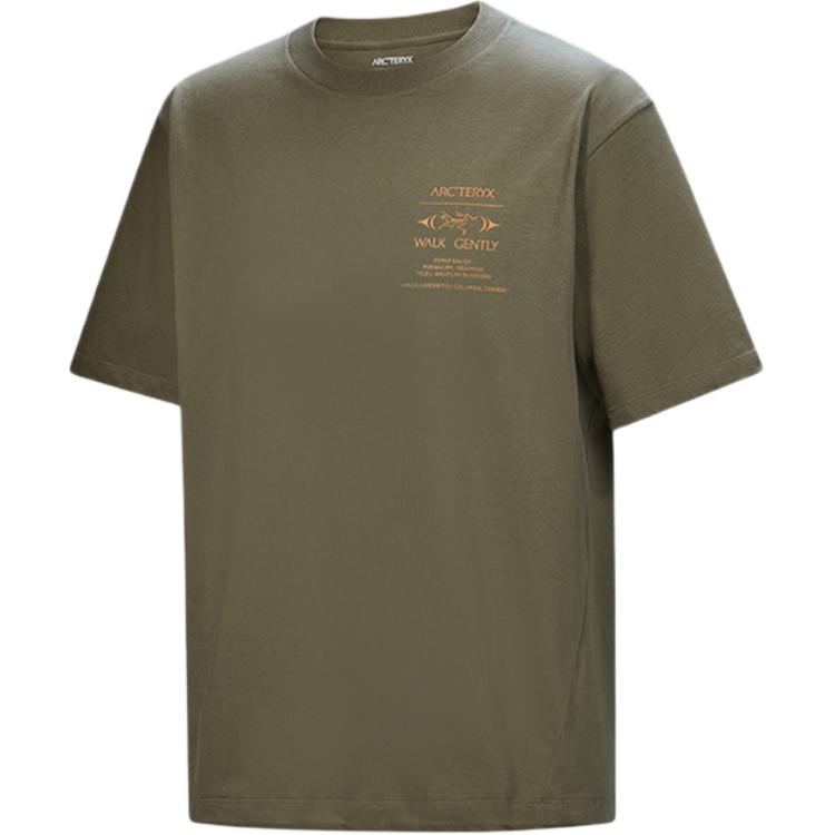 Arcteryx Walk Gently SS25 Cotton Cedar Bark Logo Unisex Casual T-Shirt X000009555