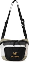Arcteryx x BEAMS Black Grey Logo Zipper Polyester Crossbody Shoulder Bag 11-61-2768-729 Arcteryx x BEAMS Black Grey Logo Zipper Polyester Crossbody Shoulder Bag 11-61-2768-729