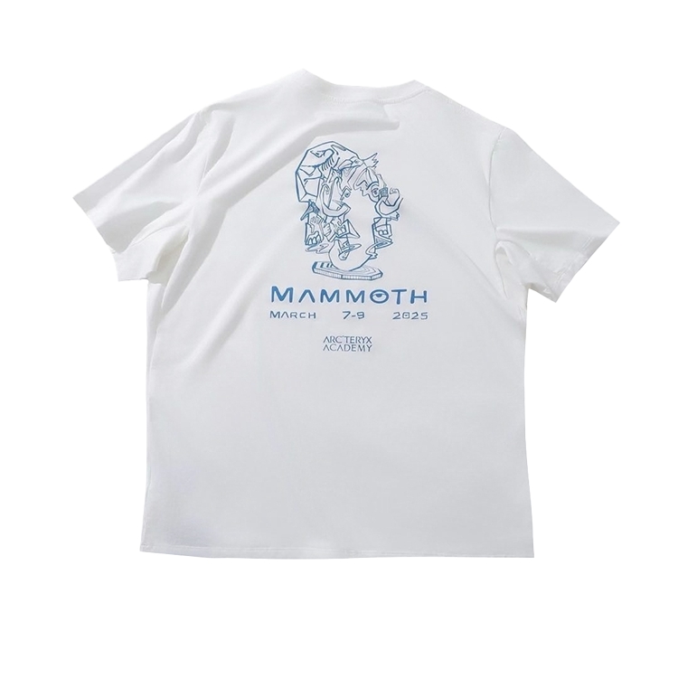 Lookbook Arcteryx x Mammoth Academy SS25 California Exclusive Logo Tee White Mens X000010654