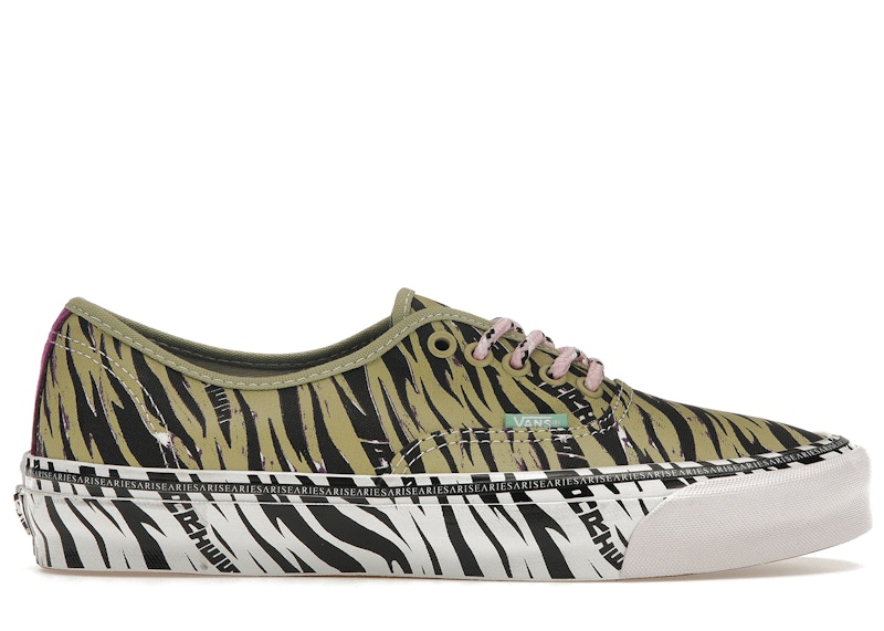 Buy Aries x Vans Vault UA OG Authentic LX '虎纹橄榄绿' VN0A4BV99QV1