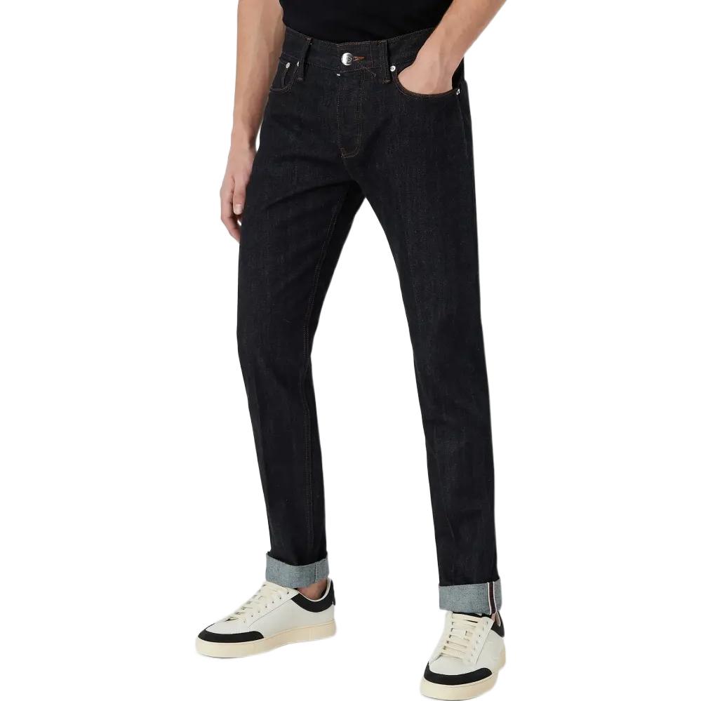 Shop 阿玛尼/EMPORIO ARMANI FW22修身直筒中腰海军蓝牛仔裤 6L1J75-1DJMZ-0941