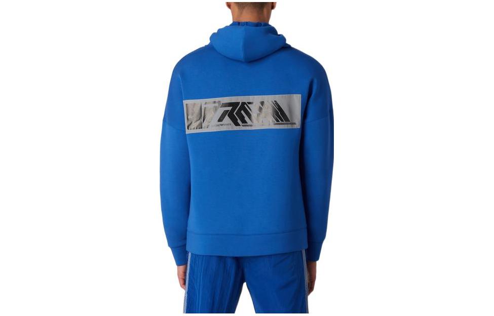 Order Armani/EMPORIO ARMANI SS23 老鷹標誌連帽電藍色男士套頭衫 3R1M6P-1JV9Z1-0935