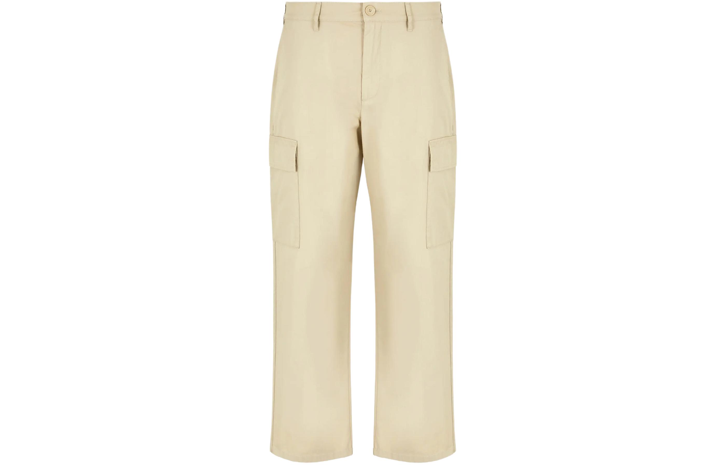 Order 아르마니 익스체인지 베이지 미드라이즈 스트레이트 카고 팬츠 SS24 3DZP03-ZN3SZ-1795