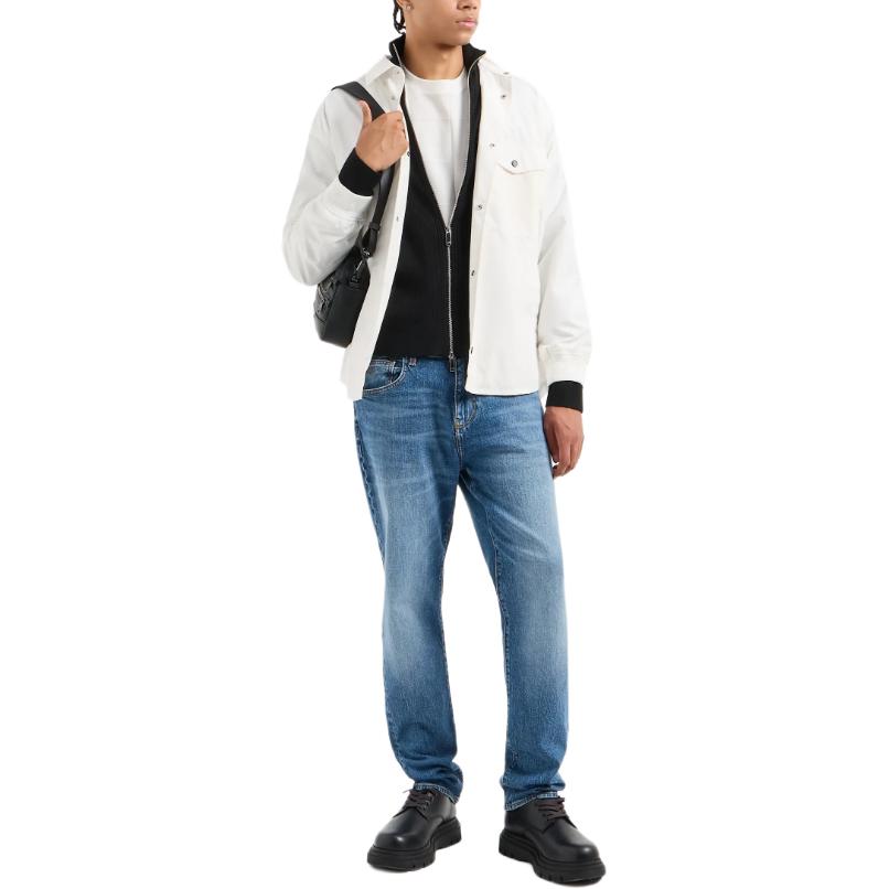 Purchase Armani Exchange  Black Full-Zip Ribbed Knit Cardigan FW24 6DZE6G-ZM5BZ-1200