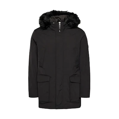 ARMANI EXCHANGE Black Hooded Loose-Fit Long-Sleeve Jacket 6HZK39-ZNNYZ-1200