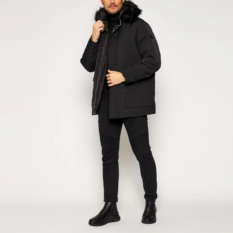 Purchase ARMANI EXCHANGE Jaket Lengan Panjang Hoodie Hitam Loose-Fit 6HZK39-ZNNYZ-1200