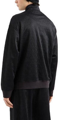 ARMANI EXCHANGE Black Jacquard Mock Neck Zip-Up Sweatshirt FW24. 6DZMLA-ZJNMZ-1200 Purchase ARMANI EXCHANGE Black Jacquard Mock Neck Zip-Up Sweatshirt FW24. 6DZMLA-ZJNMZ-1200