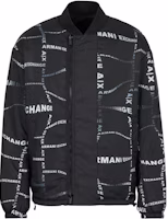 Armani Exchange Black Letter Stripe Print Jacket 3RZB04-ZNKRZ-152AG Armani Exchange Black Letter Stripe Print Jacket 3RZB04-ZNKRZ-152AG