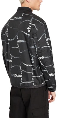 아르마니 익스체인지 블랙 레터 스트라이프 프린트 자켓 3RZB04-ZNKRZ-152AG Shop 아르마니 익스체인지 블랙 레터 스트라이프 프린트 자켓 3RZB04-ZNKRZ-152AG
