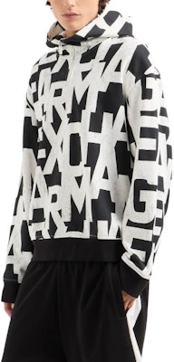 阿玛尼AX 黑色logo印花半拉链连帽衫 FW24. 6DZMLB-ZJ4XZ-52AN Lookbook 阿玛尼AX 黑色logo印花半拉链连帽衫 FW24. 6DZMLB-ZJ4XZ-52AN