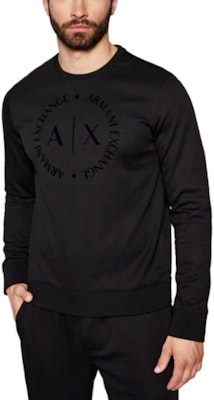 阿玛尼AX黑色宽松字母印花圆领卫衣 8NZM87-Z9N1Z-1200 Lookbook 阿玛尼AX黑色宽松字母印花圆领卫衣 8NZM87-Z9N1Z-1200