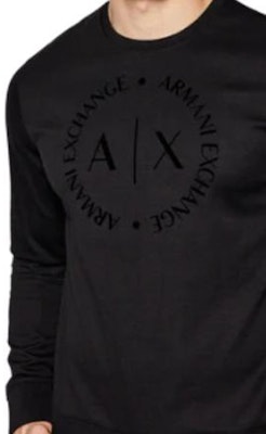 阿玛尼AX黑色宽松字母印花圆领卫衣 8NZM87-Z9N1Z-1200 Purchase 阿玛尼AX黑色宽松字母印花圆领卫衣 8NZM87-Z9N1Z-1200