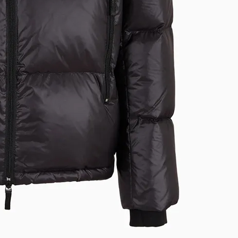 Sizing 알마니 익스체인지 블랙 후드 긴팔 다운 집업 자켓 8NZB70-ZNYNZ-11200
