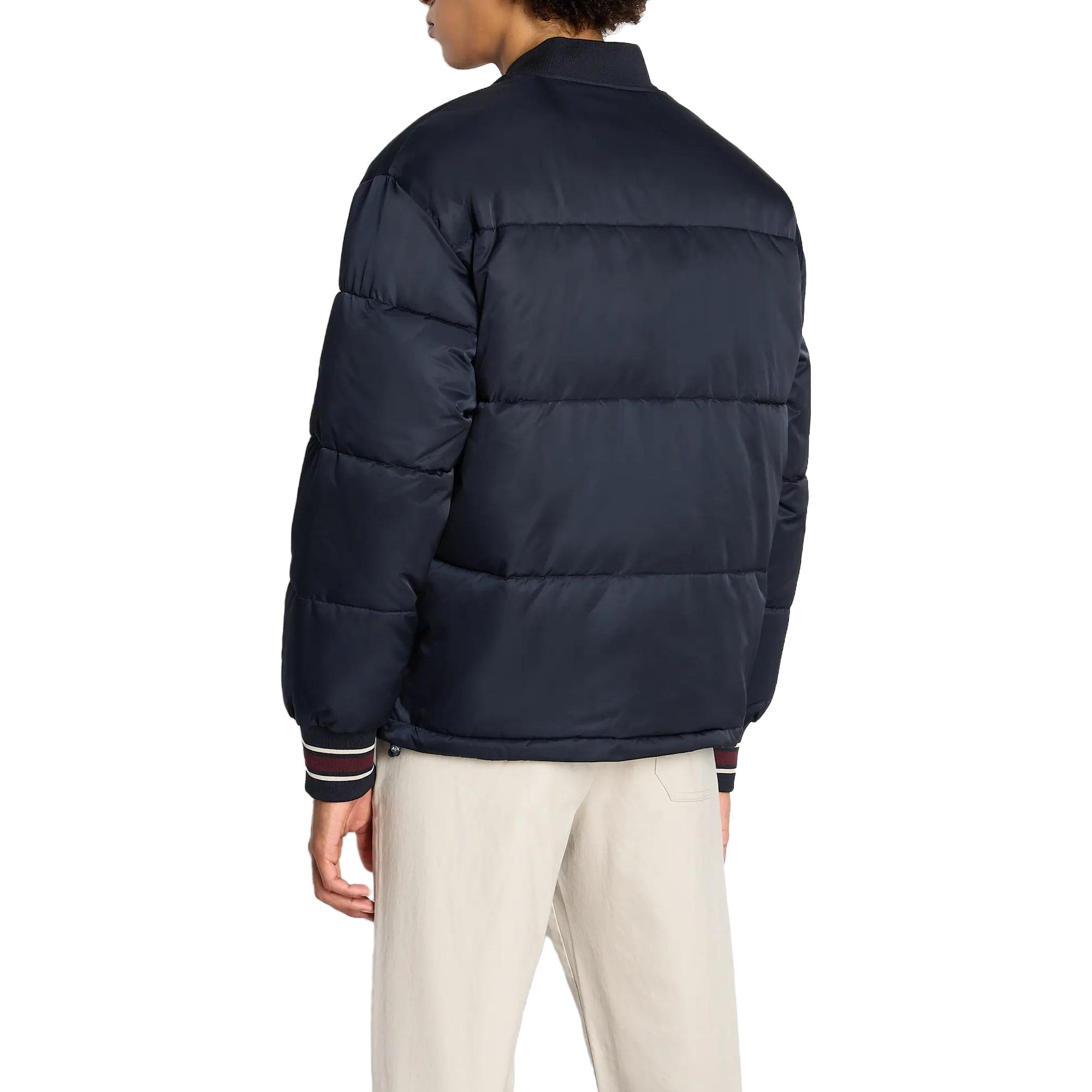 Shop ARMANI EXCHANGE Jaket Kasual Kapas dengan Logo dan Zip. 6RZB23-ZNJ7Z-1510