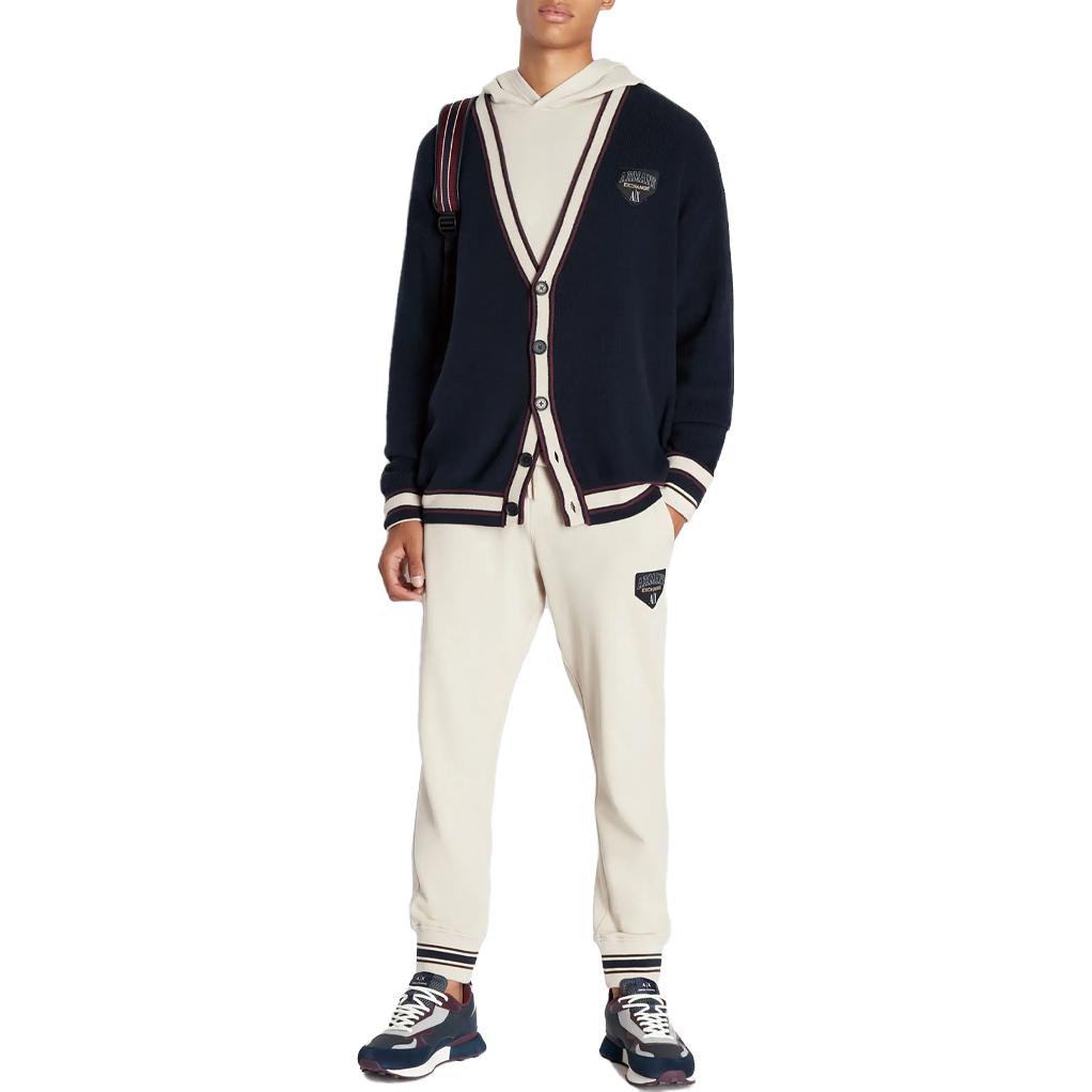 Sizing ARMANI EXCHANGE Kardigan Butang Warna Blok Logo Lengan Panjang. 6RZE2A-ZM3FZ-1934