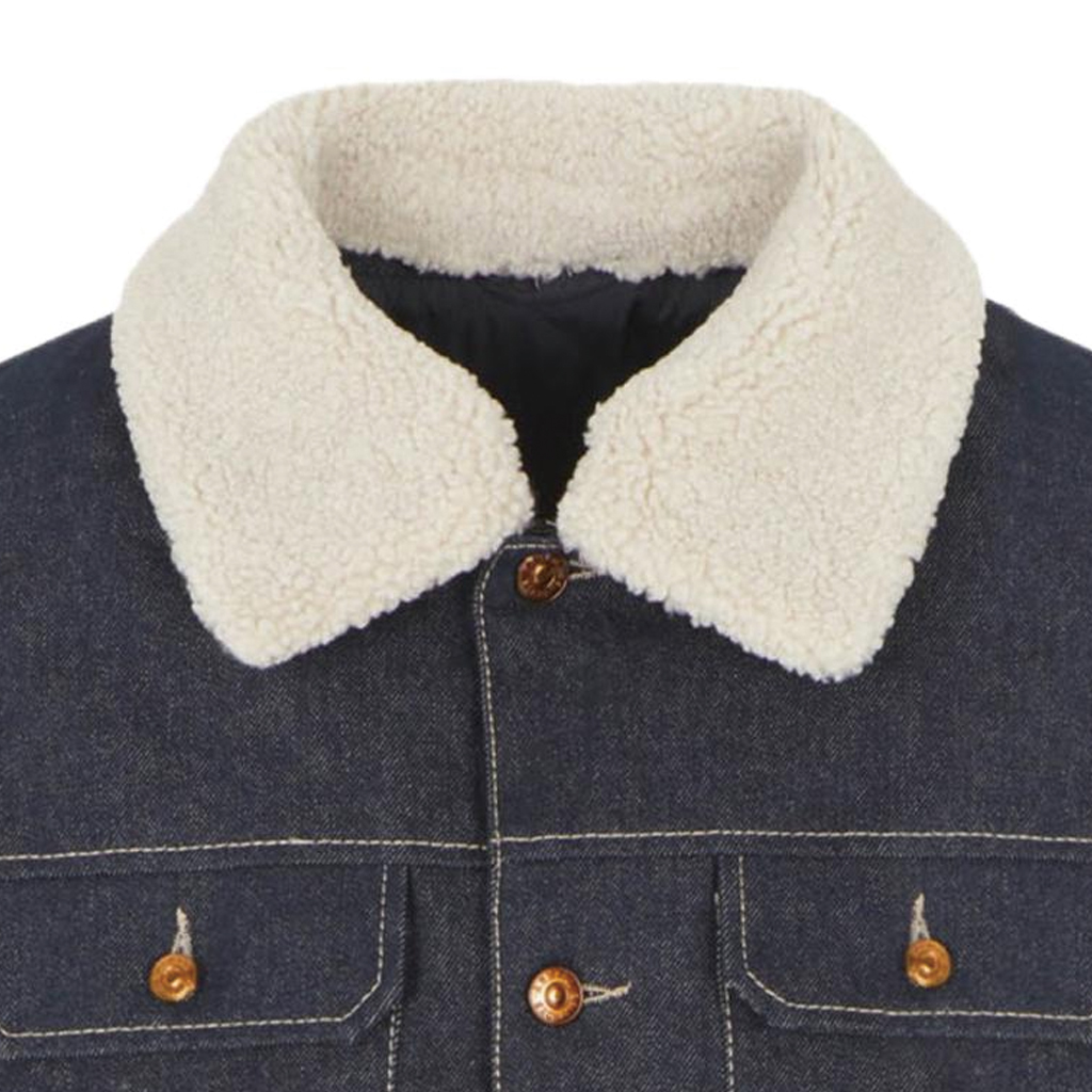 Details for 阿玛尼AX 牛仔蓝棉质夹克配可拆绒面革领。 6RZB48-Z1X5Z-1500