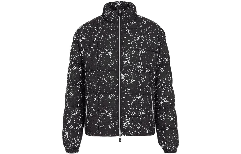 ARMANI EXCHANGE  Full-Print Zip-Up Cotton Jacket - Black. 6KZB06-ZNKRZ-9213
