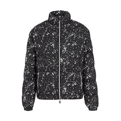 ARMANI EXCHANGE Full-Print Zip-Up Cotton Jacket - Black. 6KZB06-ZNKRZ-9213
