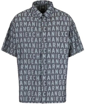 아르마니 익스체인지 그레이 모노그램 반소매 버튼업 셔츠. 3DZCD4-Z1WAZ-05HC Order 아르마니 익스체인지 그레이 모노그램 반소매 버튼업 셔츠. 3DZCD4-Z1WAZ-05HC