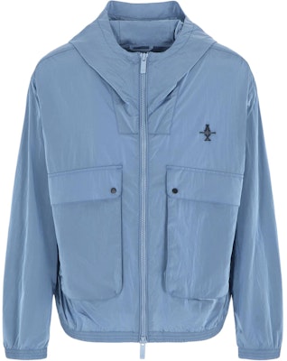 ARMANI EXCHANGE Logo Embroidered Hooded Jacket Misty Blue SS24. 6DZBL7-ZN5HZ-15DU Order ARMANI EXCHANGE Logo Embroidered Hooded Jacket Misty Blue SS24. 6DZBL7-ZN5HZ-15DU