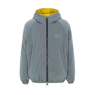 ARMANI EXCHANGE Logo Print Hooded Cotton Jacket Multicolor. 6RZB43-ZNXXZ-29BE