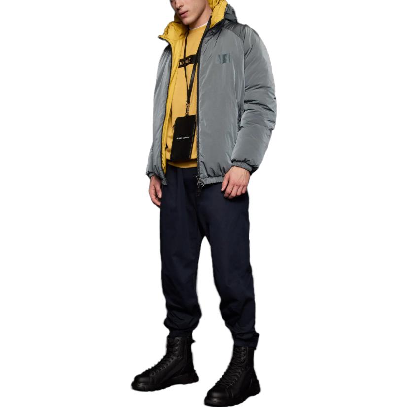 Shop ARMANI EXCHANGE Jaket Kapas Berhud Cetak Logo Pelbagai Warna. 6RZB43-ZNXXZ-29BE