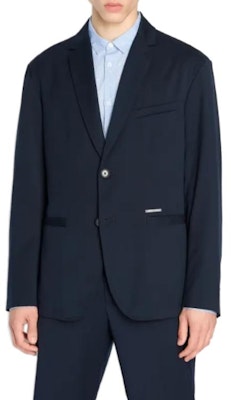 ARMANI EXCHANGE Navy Blazer FW23 Single-Breasted dengan Logo Besi. 6RZG07-ZNUWZ-1510 Lookbook ARMANI EXCHANGE Navy Blazer FW23 Single-Breasted dengan Logo Besi. 6RZG07-ZNUWZ-1510