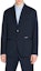 Lookbook ARMANI EXCHANGE Navy Blazer FW23 Single-Breasted dengan Logo Besi. 6RZG07-ZNUWZ-1510