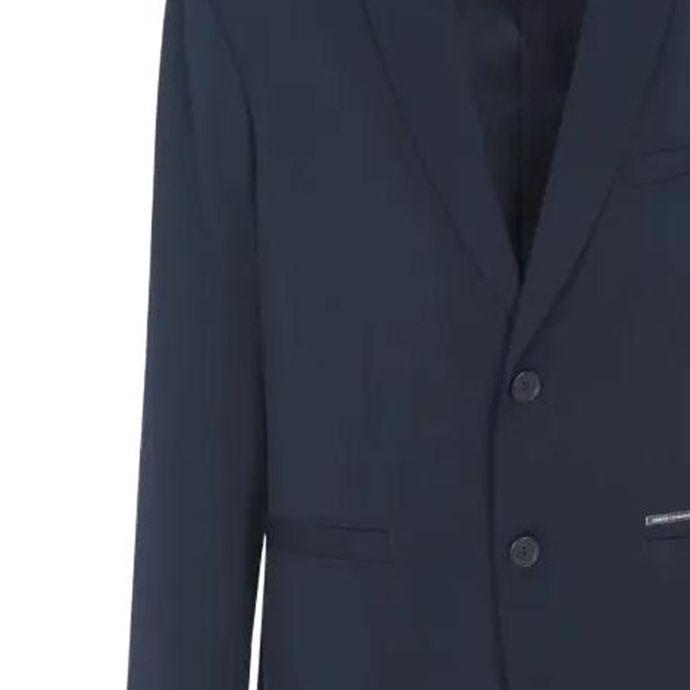 Sizing ARMANI EXCHANGE Navy Blazer FW23 Single-Breasted dengan Logo Besi. 6RZG07-ZNUWZ-1510