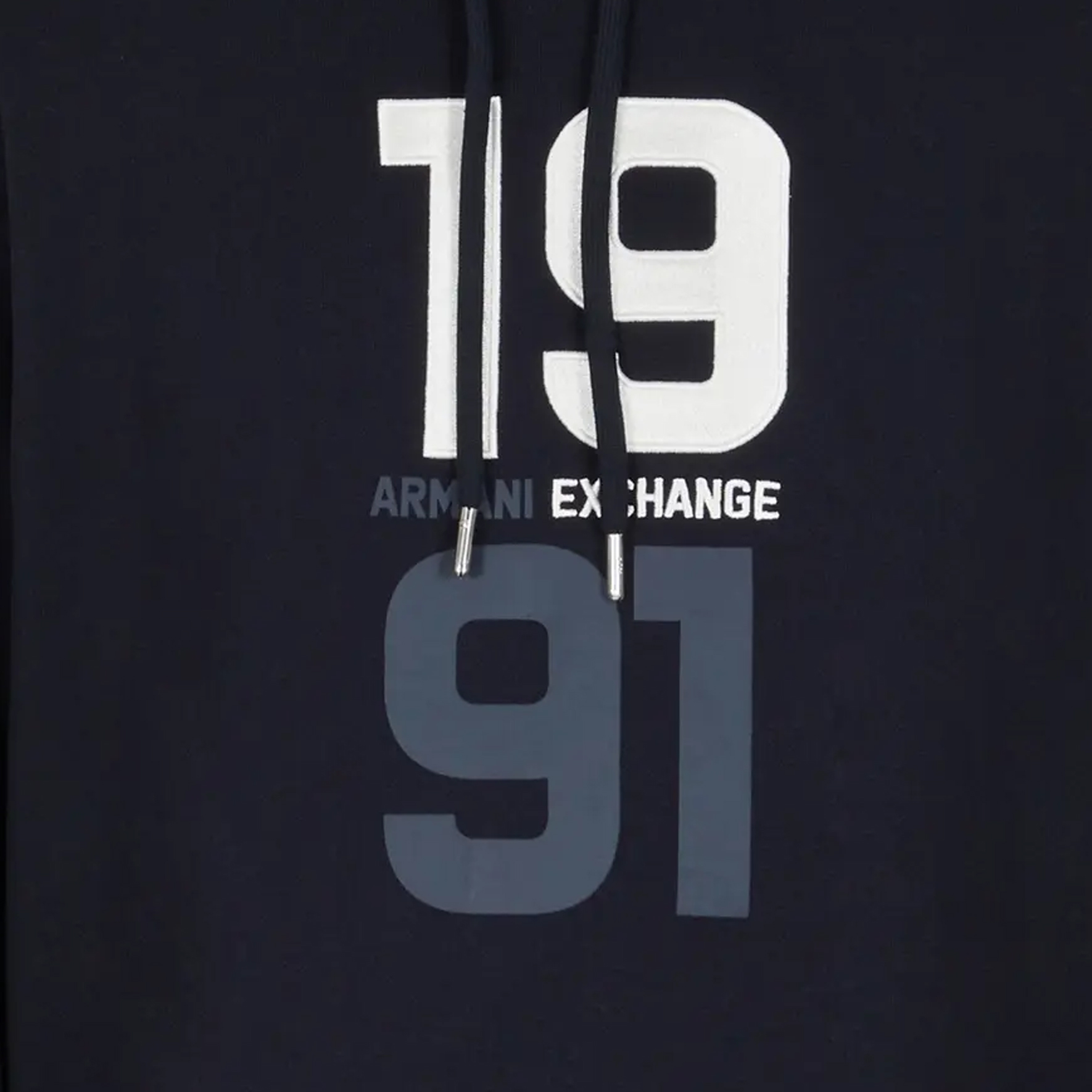 Cheap 阿玛尼AX 海军蓝刺绣标志宽松版型卫衣 SS24. 3DZMLJ-ZJ4XZ-1583