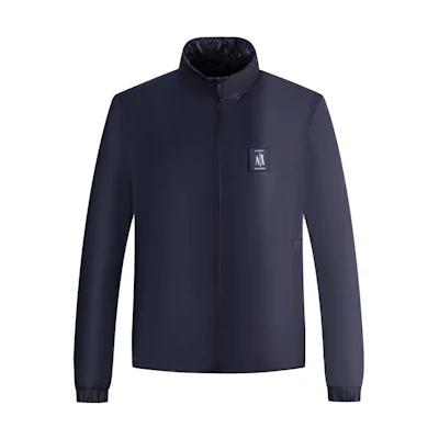 ARMANI EXCHANGE Navy Blue Logo Long Sleeve Jacket. 8NZBP9-ZNYWZ-1583