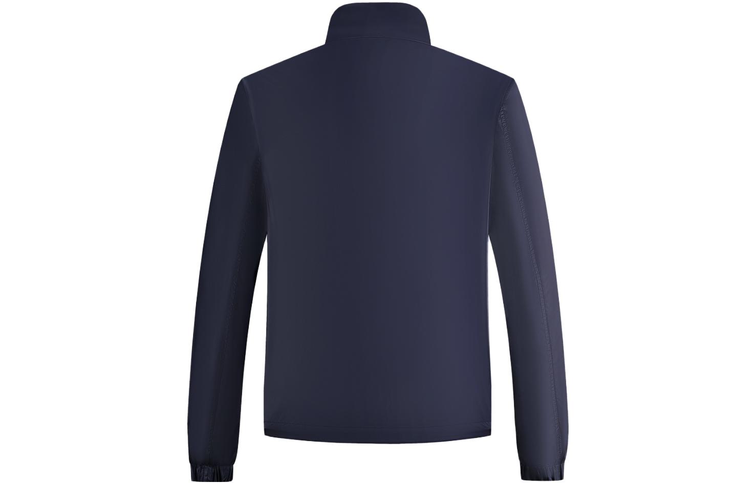 Lookbook ARMANI EXCHANGE  Navy Blue Logo Long Sleeve Jacket. 8NZBP9-ZNYWZ-1583