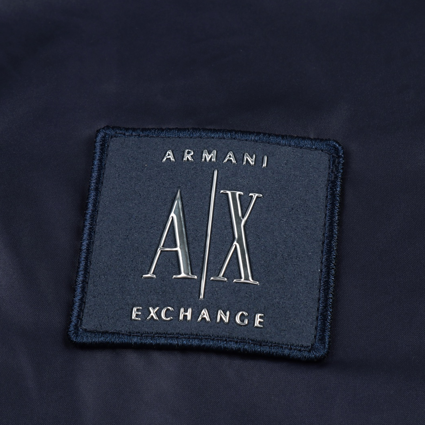 Details for ARMANI EXCHANGE  Navy Blue Logo Long Sleeve Jacket. 8NZBP9-ZNYWZ-1583