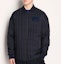 Lookbook ARMANI EXCHANGE Navy Blue Logo Patch Baseball Collar Cotton Jacket FW23. 6RZB11-ZNUQZ-1510
