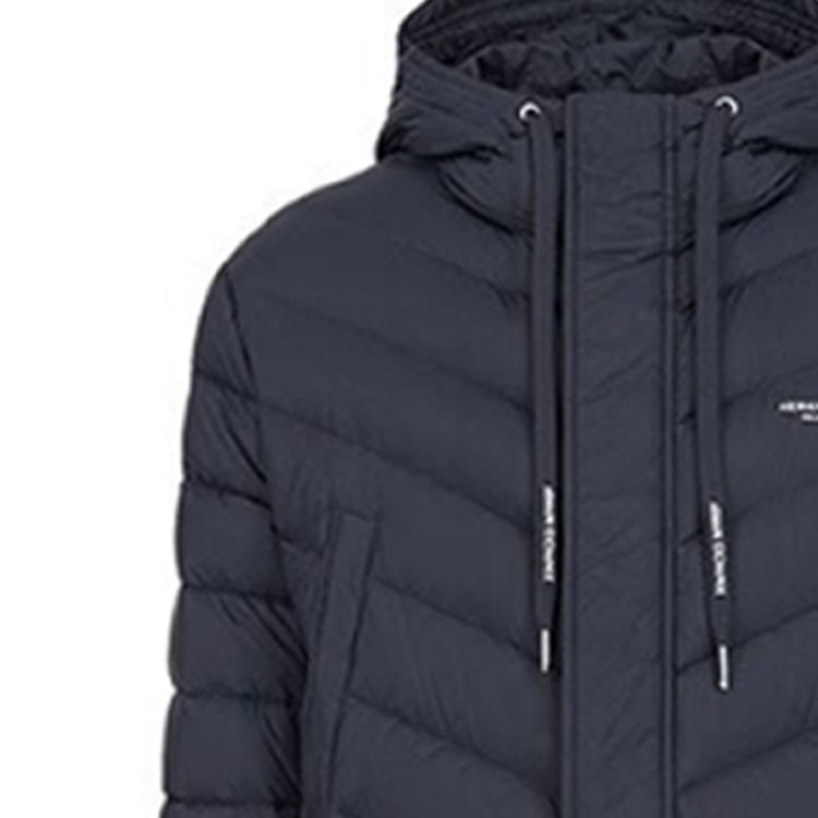 Purchase 아르마니 익스체인지 네이비 후드 롱 다운 자켓 코트 집업. 8NZL20-ZNW3Z-1583