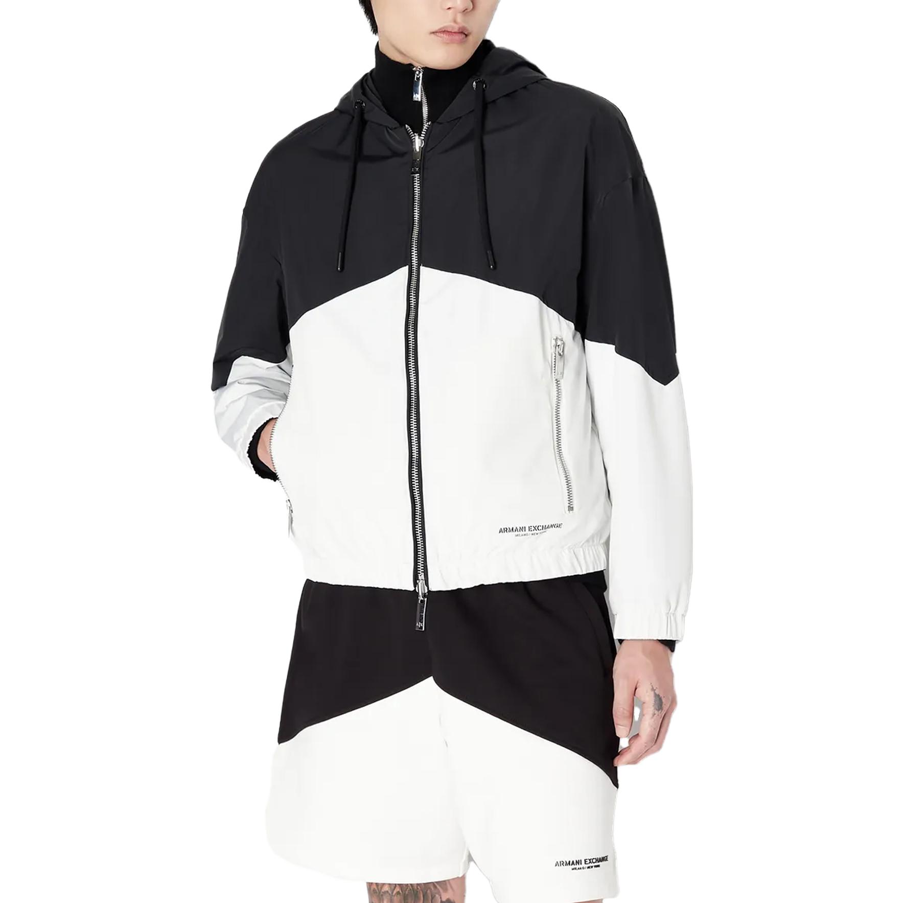 Shop 아르마니 익스체인지 패치워크 후드 집업 재킷 6RZBL1-ZN2PZ-122CF