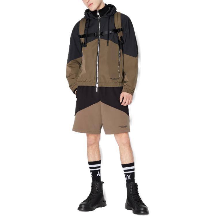 Cheap 아르마니 익스체인지 패치워크 후드 집업 재킷 6RZBL1-ZN2PZ-122CF