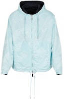 Armani Exchange Reversible Letter Print Zip-Up Hoodie Jacket Light Blue. 3DZBL5-ZN3HZ-155JN Armani Exchange Reversible Letter Print Zip-Up Hoodie Jacket Light Blue. 3DZBL5-ZN3HZ-155JN