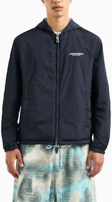 阿玛尼AX双面字母印花拉链连帽外套淡蓝色 3DZBL5-ZN3HZ-155JN Purchase 阿玛尼AX双面字母印花拉链连帽外套淡蓝色 3DZBL5-ZN3HZ-155JN