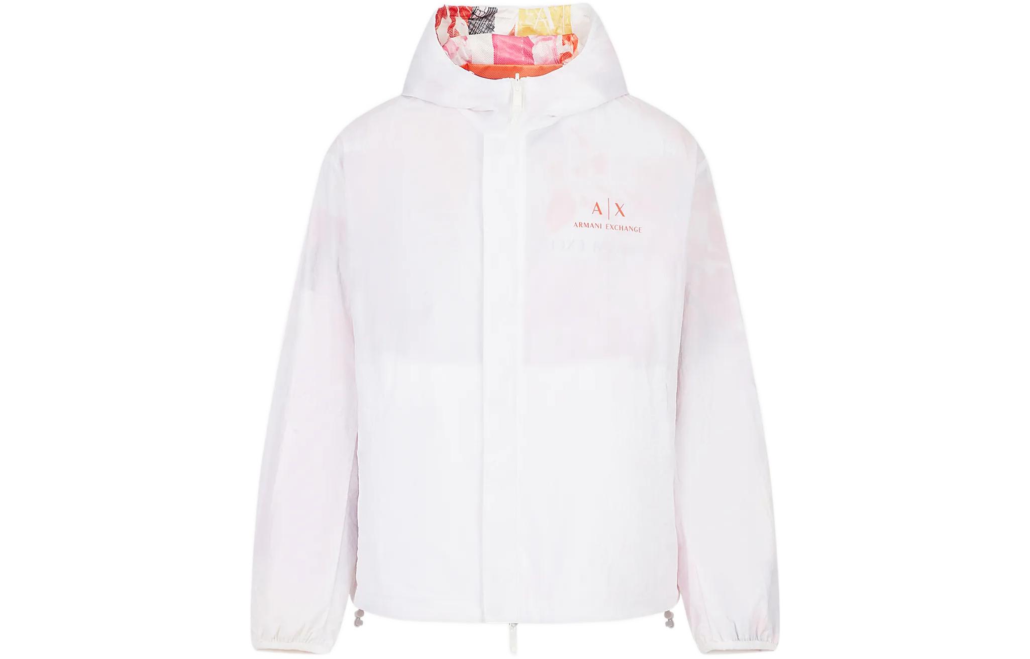 Armani Exchange  Reversible Logo Print Hoodie Jacket - White. 3RZB46-ZN1CZ-21BV