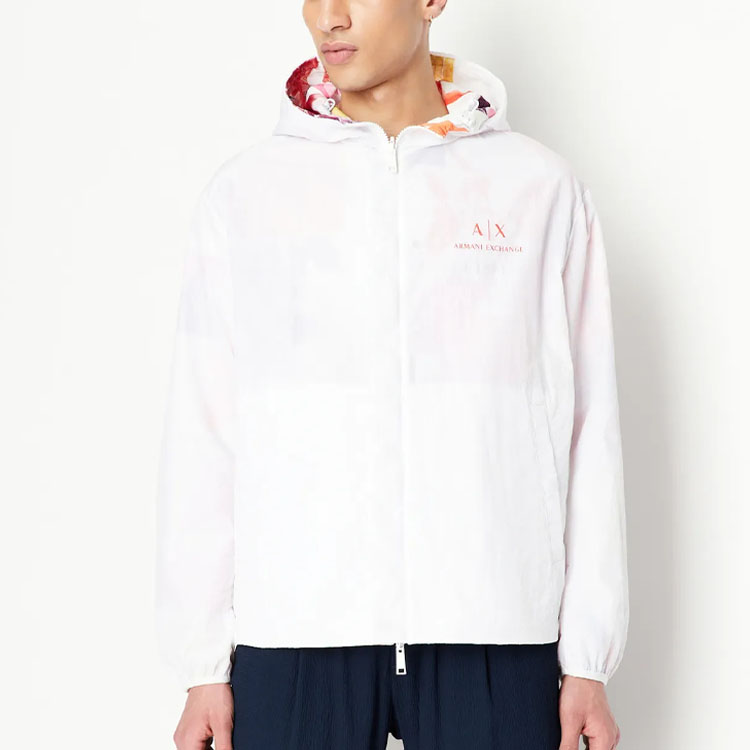 Armani Exchange  Reversible Logo Print Hoodie Jacket - White. 3RZB46-ZN1CZ-21BV 圖 4