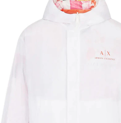 Armani Exchange 雙面Logo印花連帽外套 - 白色 3RZB46-ZN1CZ-21BV Sizing Armani Exchange 雙面Logo印花連帽外套 - 白色 3RZB46-ZN1CZ-21BV