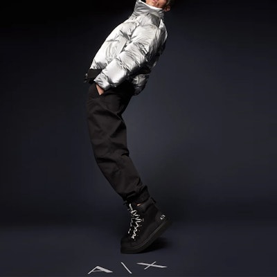 ARMANI EXCHANGE 銀色高領拉鏈棉質外套 字母印花 6RZB45-ZNPTZ-11987 Purchase ARMANI EXCHANGE 銀色高領拉鏈棉質外套 字母印花 6RZB45-ZNPTZ-11987