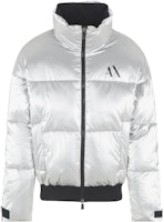 Armani Exchange Silver Logo Print Casual Cotton Jacket. 6RZB45-ZNPTZ-1987 Armani Exchange Silver Logo Print Casual Cotton Jacket. 6RZB45-ZNPTZ-1987