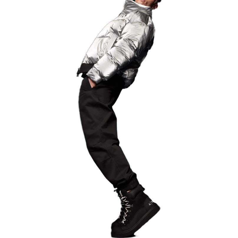 Shop 아르마니 익스체인지 실버 로고 프린트 캐주얼 코튼 자켓. 6RZB45-ZNPTZ-1987