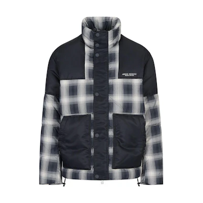 ARMANI EXCHANGE Single-Breasted Letter Print Jacket Navy SS23. 6LZBL4-ZNWTZ-145AD