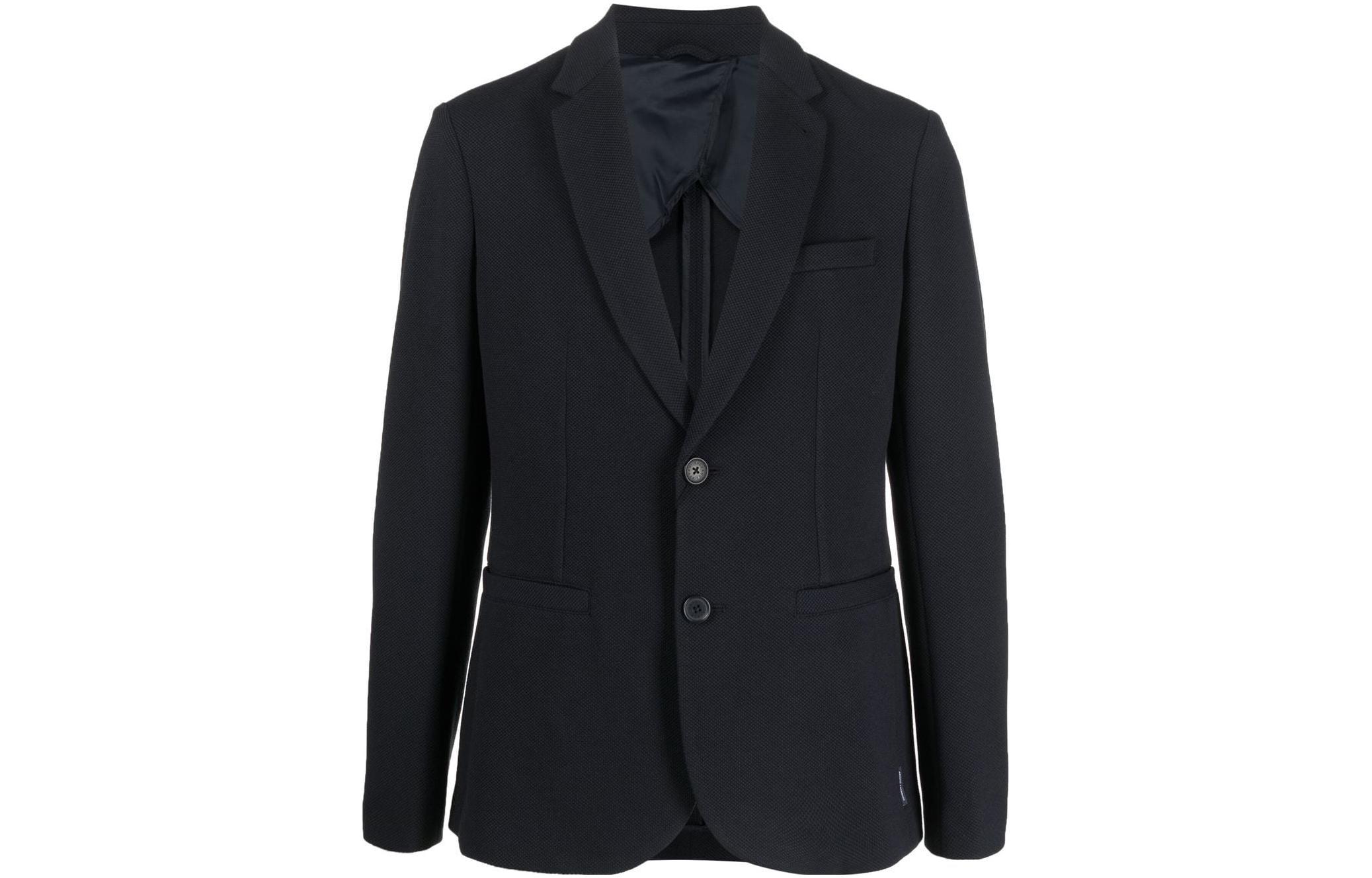 ARMANI EXCHANGE  Single-Breasted Navy Blazer with Patch Pockets FW22. 8NZG43-ZNUAZ-1583